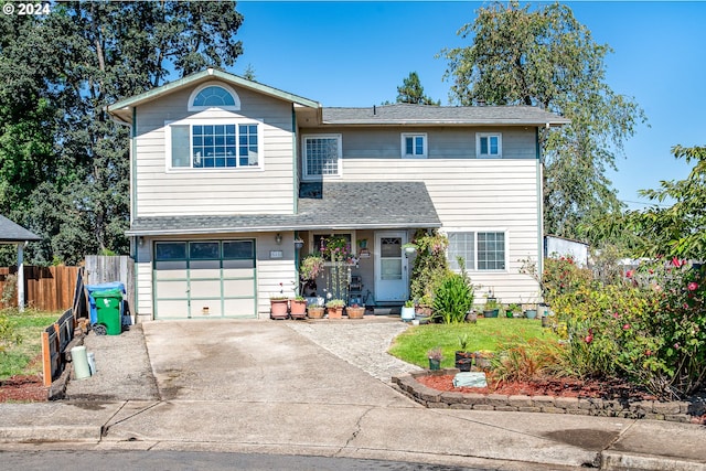 view of front of house featuring a garage