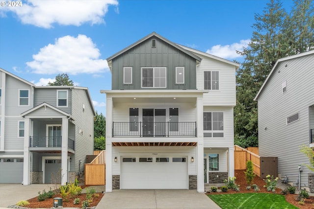 view of front of home featuring a garage