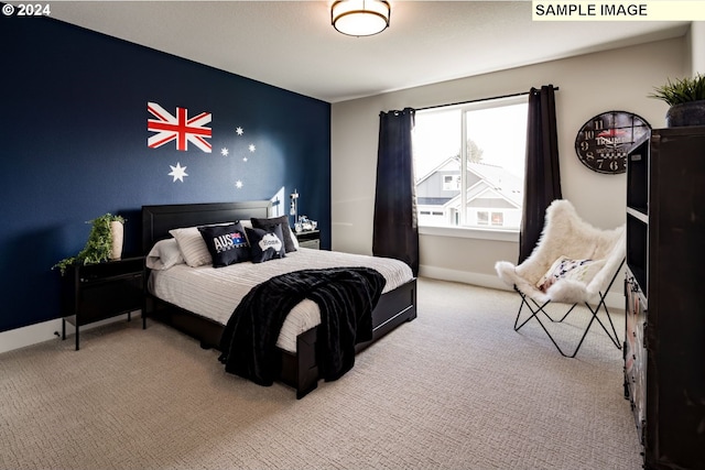 bedroom featuring carpet flooring