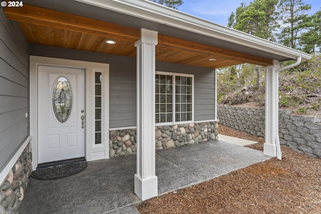 view of doorway to property