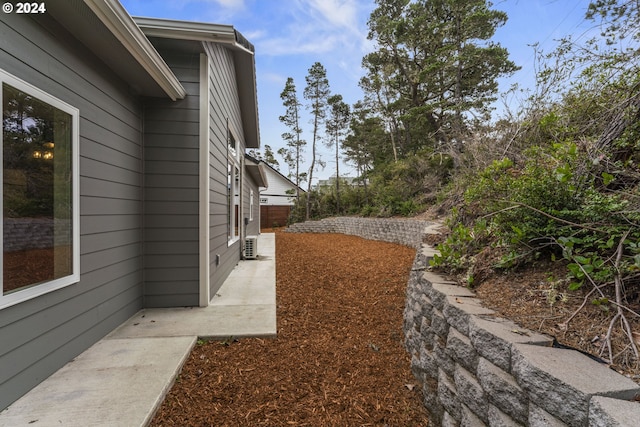 view of yard with a patio area