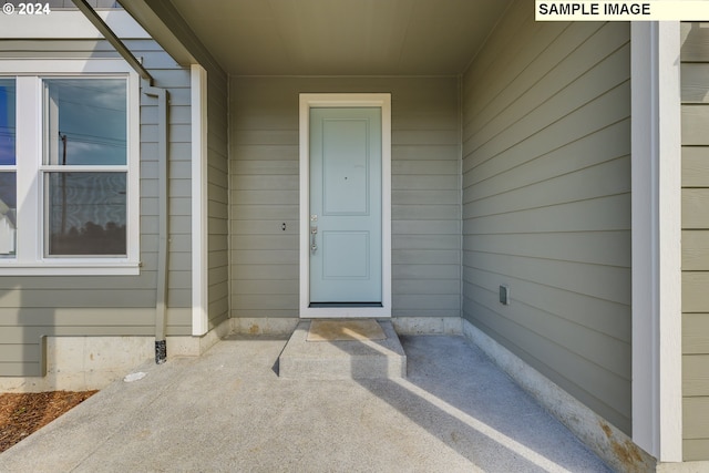 view of doorway to property