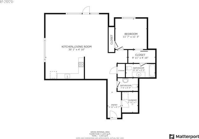 1025 NW Couch St Unit 716, Portland, OR 97209 - view of home floor plan
