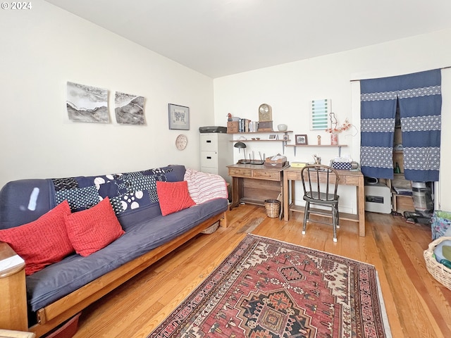 living room with wood-type flooring