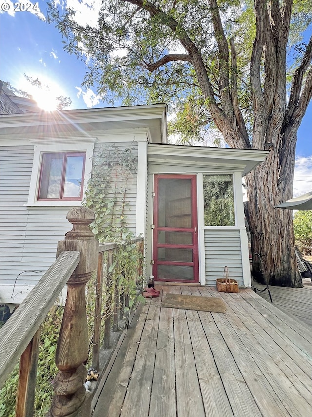 view of wooden deck