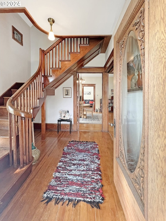 interior space with wood-type flooring