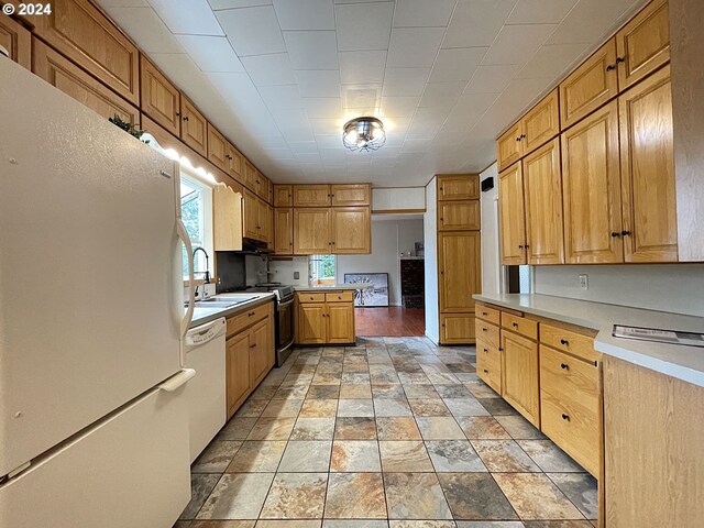 kitchen featuring white appliances