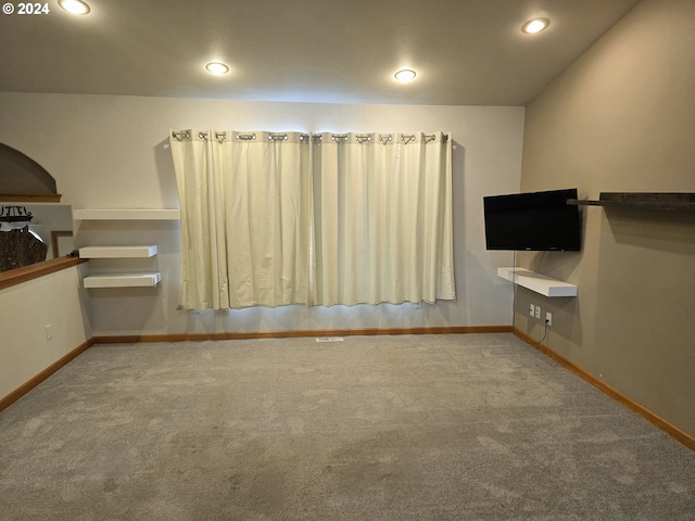 interior space featuring carpet flooring