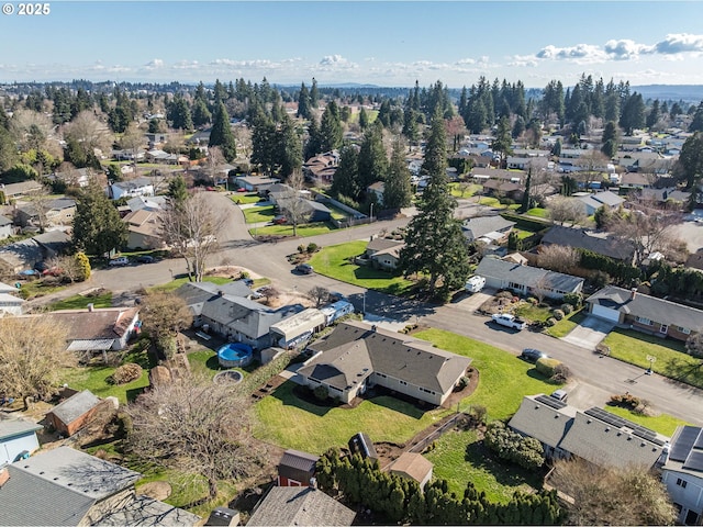 bird's eye view featuring a residential view