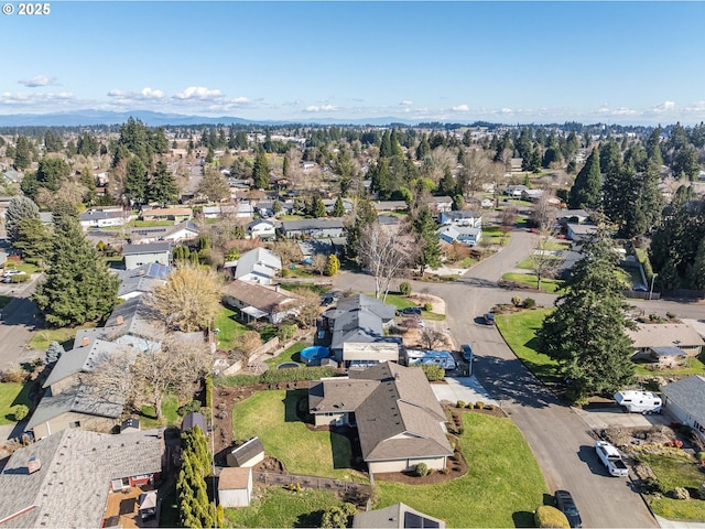 aerial view featuring a residential view