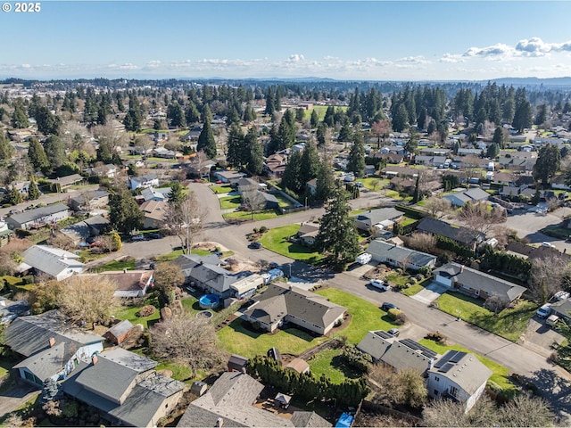 bird's eye view featuring a residential view