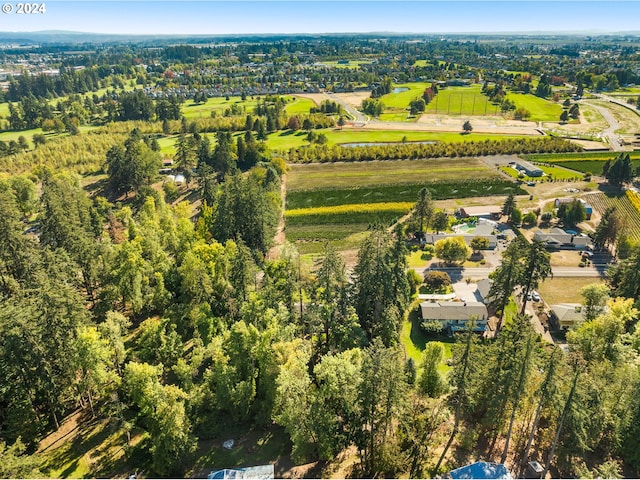 aerial view featuring a rural view