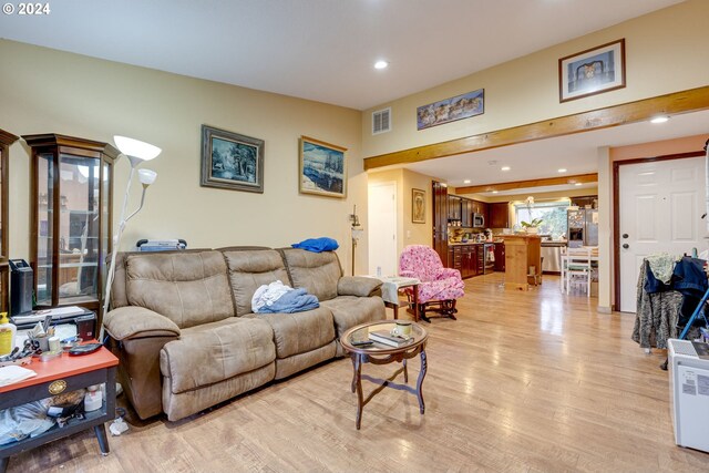 11990 SW Corby Dr Unit 16, Portland, OR 97225 - living area with light wood finished floors and recessed lighting