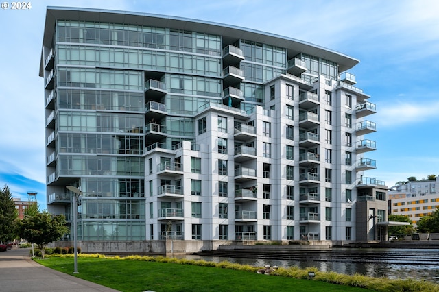 view of property featuring a water view