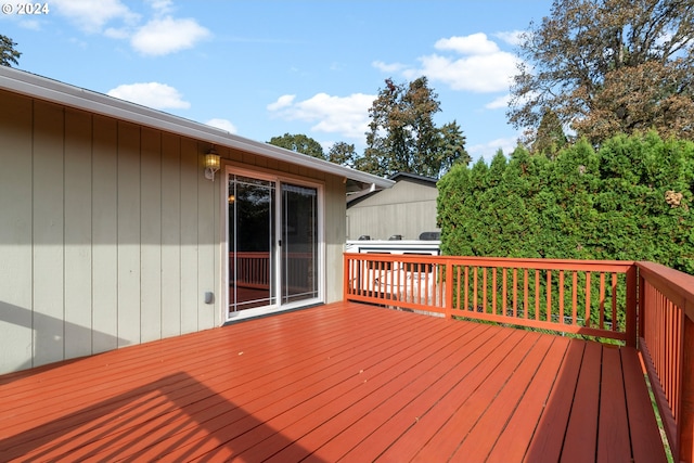 view of wooden deck