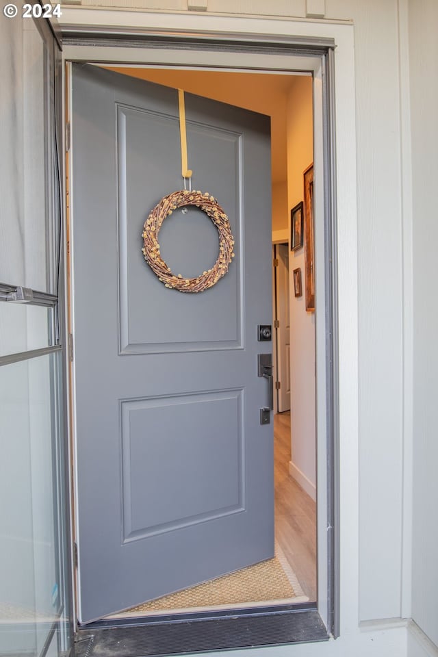 view of doorway to property