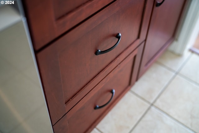 interior details with tile patterned floors