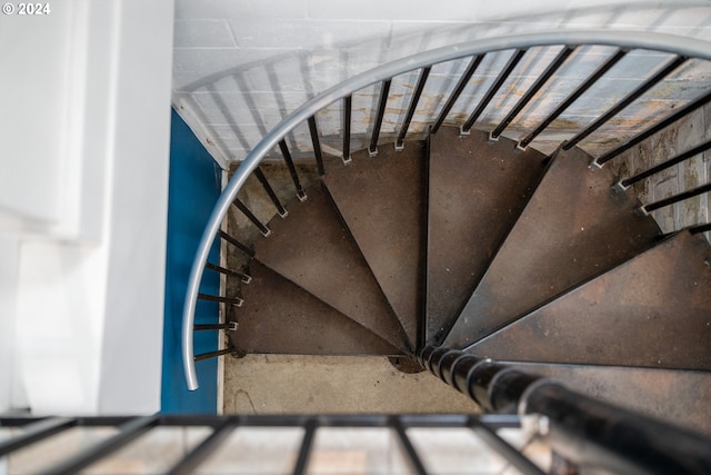 view of stairway