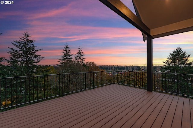 view of deck at dusk