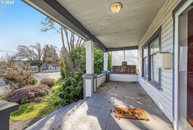 view of patio with covered porch