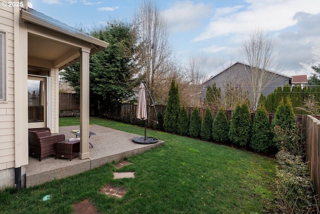 5310 NW Primino Ave, Portland, OR 97229 - view of yard featuring a patio area and a fenced backyard