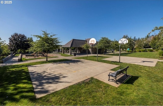 5310 NW Primino Ave, Portland, OR 97229 - view of sport court featuring community basketball court, a lawn, and playground community