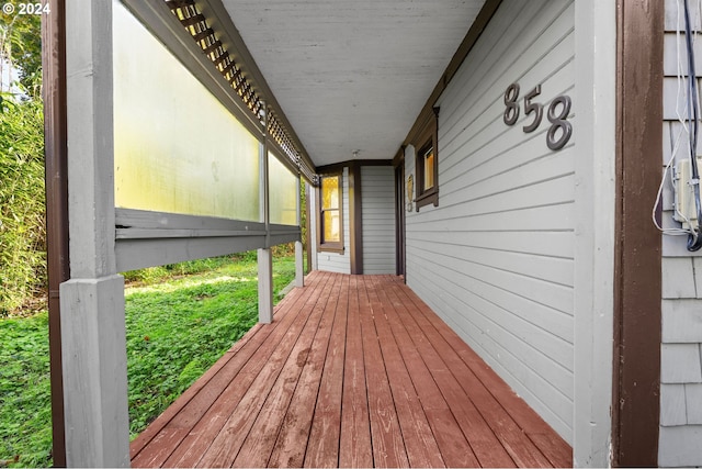 view of wooden terrace