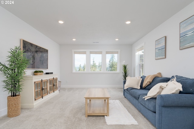 view of carpeted living room