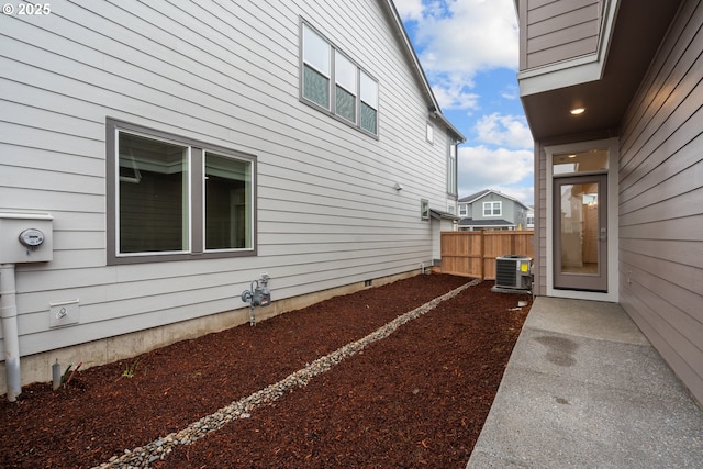 view of property exterior with cooling unit