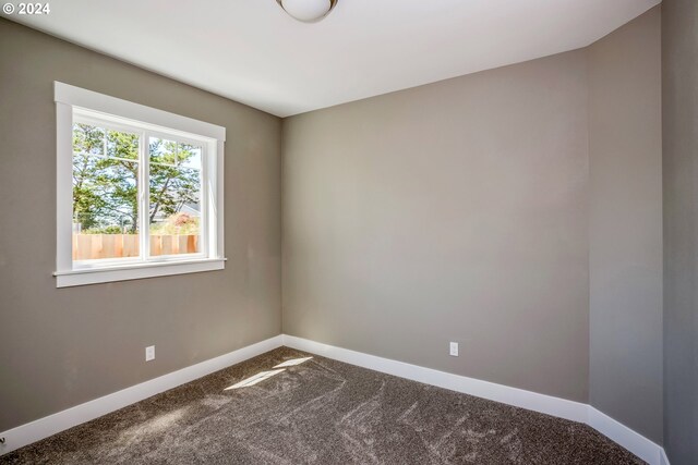 view of carpeted spare room