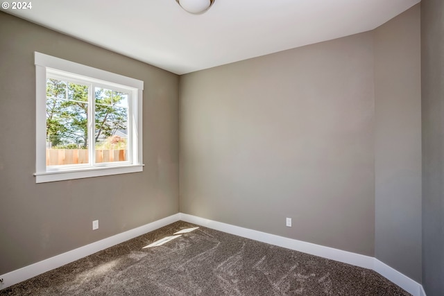 unfurnished room with carpet floors