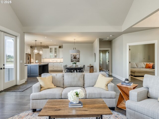 21625 Butteville Rd, Aurora, OR 97002 - half bath with vanity, tasteful backsplash, and wood finished floors