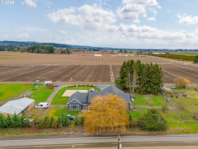 aerial view with a rural view