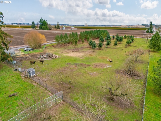 bird's eye view featuring a rural view