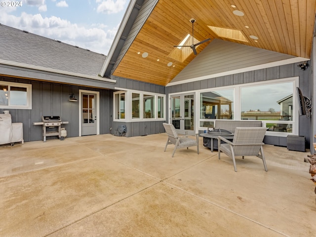 view of patio with outdoor lounge area