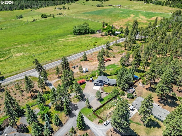 bird's eye view with a rural view