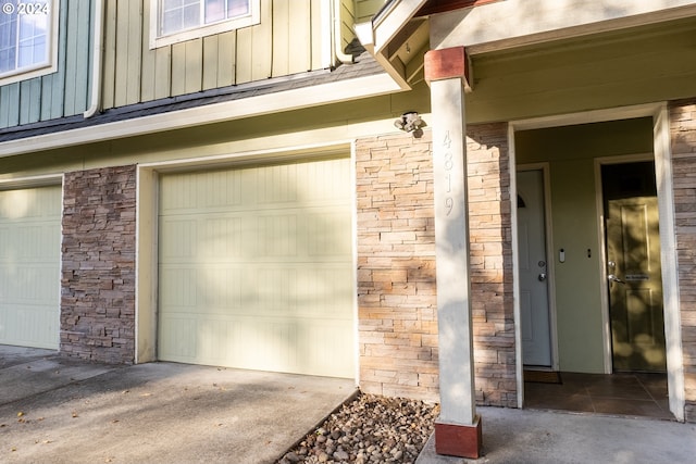 view of property with a garage