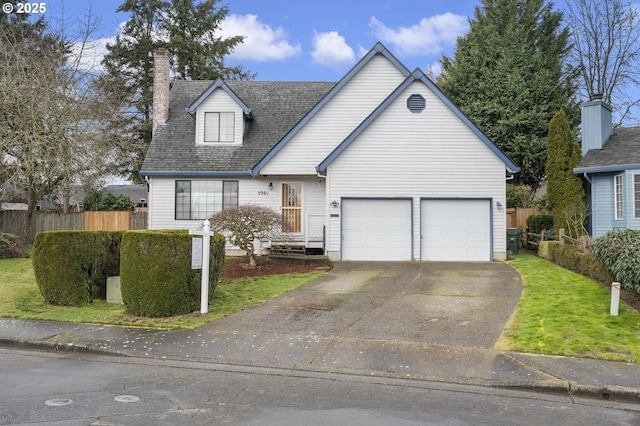 view of front facade with a garage