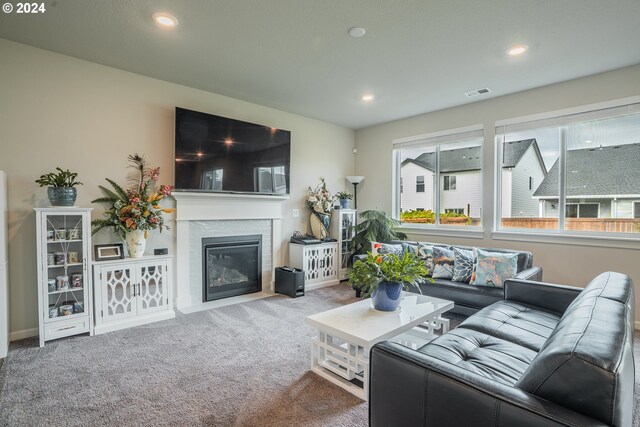 view of carpeted living room