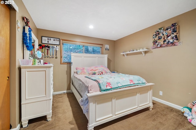 view of carpeted bedroom