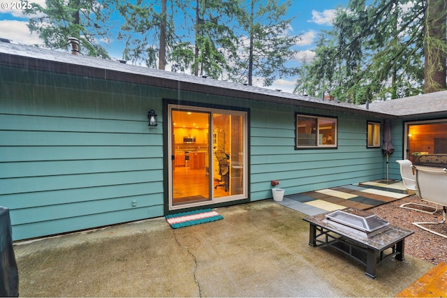 exterior space with a patio