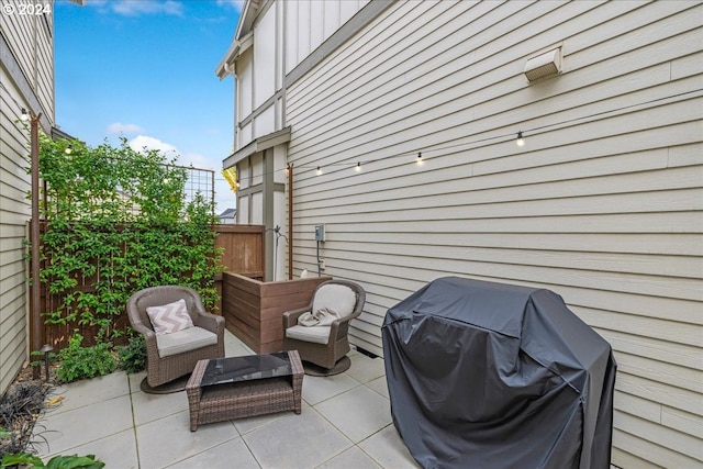 view of patio featuring grilling area