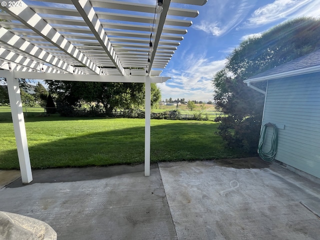 view of patio with a pergola