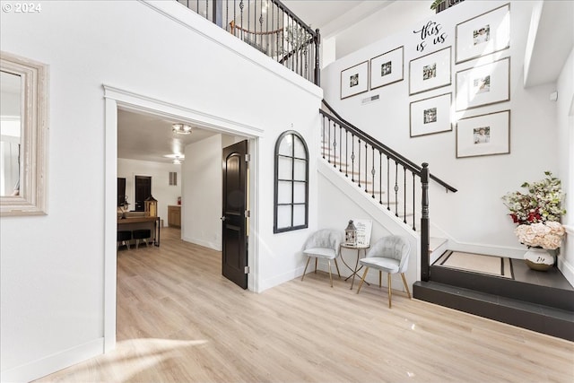 entryway featuring light hardwood / wood-style flooring