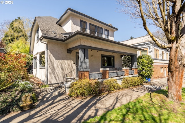 view of front of house with covered porch