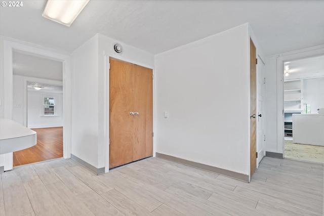 empty room featuring light wood-type flooring