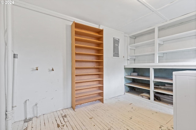 storage room with electric panel