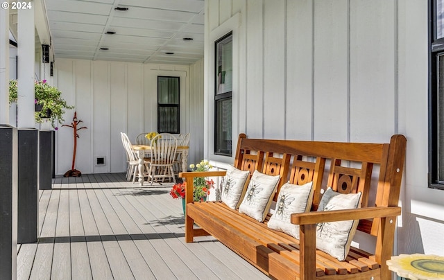 deck featuring a porch