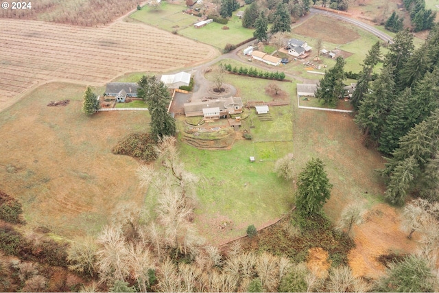 aerial view featuring a rural view