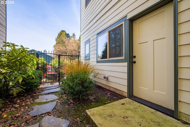 view of doorway to property